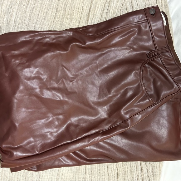 BROWN - Abercrombie leather pants *see picture* - Picture 3 of 4